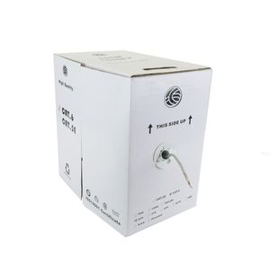 Bobina de cable de red LAN UTP categoría cat.6 24AWG CCA rígido gris 305m