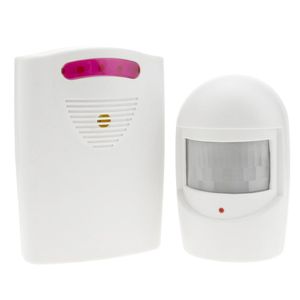 Avisador sonoro de presencia y alarma basado en sensor de infrarrojos y detector de movimiento