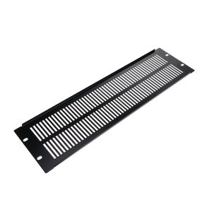 Panel de rejilla de 3U para armario rack 19" Tapa de ventilación negra