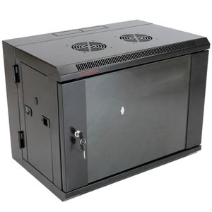 Armario rack mural 19" pivotante 9U 620x400x520mm pared SOHORack de RackMatic