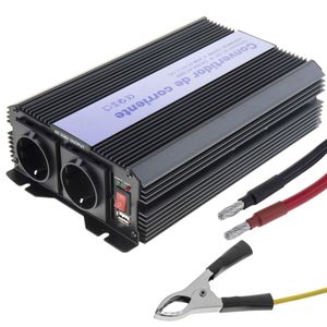 Inversor eléctrico onda modificada 12 VDC a 220 VAC de 1500W y USB
