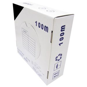 Bobina cable UTP categoría 6 24AWG CCA rígido negro 100m