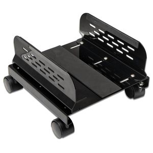 Soporte para ordenador PC metálico con ruedas de color negro de 13 a 25 cm