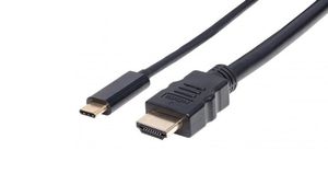 Cable de monitor USB 3.1 a HDMI M/M 4K 2K a 30Hz FullHD 1080P Negro