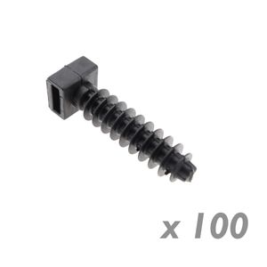 Taco a presión negro 8mm para bridas 100 unidades