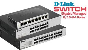 Switch Gigabit D-Link EasySmart 802.1QoS VLAN con soporte 19" y gestión