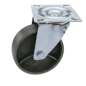 Rueda pivotante industrial de metal sin freno 100 mm