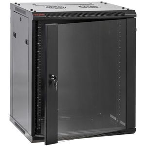 Armario rack mural 19'' 15U 600x450x770mm pared negro SOHORack GO montado