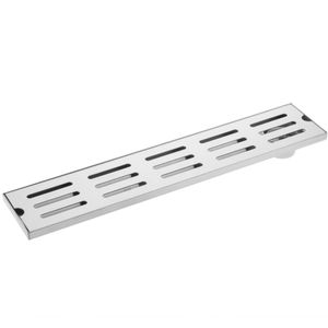 Canaleta de desagüe 10x50cm con rejilla en acero inoxidable mate