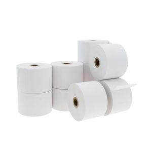 Rollo bobina de papel térmico para impresora TPV y caja registradora 44x64mm 10 unidades