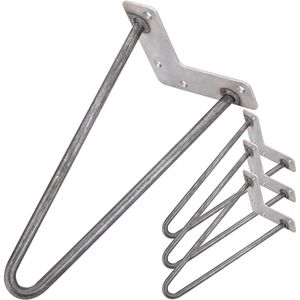 Pies para mesa y mueble estilo vintage Patas en acero 2 varillas 30 cm 4-pack