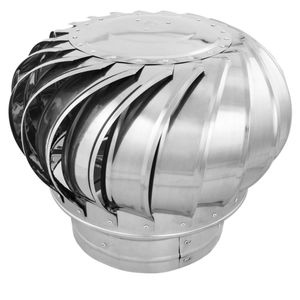 Sombrero extractor de humos galvanizado giratorio para tubo de 250 mm de diámetro