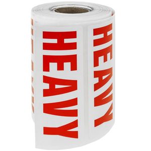 Rollo bobina de 500 etiquetas adhesivas para envíos de paquetes pesados 90x30 mm heavy