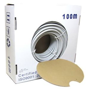 Bobina cable UTP categoría 6 24AWG rígido gris 100m