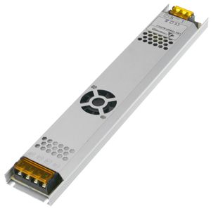 Fuente de alimentación plana de superficie. Transformador eléctrico industrial 12VDC 20.8A. Tamaño 53 x 308 x 21 mm