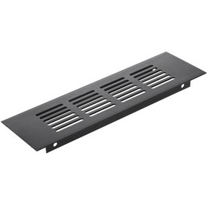 Rejilla de ventilación para zócalo aluminio 200x60mm en color negro