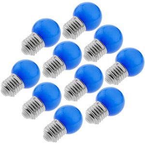 Bombilla LED G45 E27 230VAC 1,5W luz azul 10 unidades