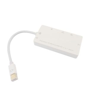 Adaptador de miniDisplayPort a VGA audio HDMI DVI blanco