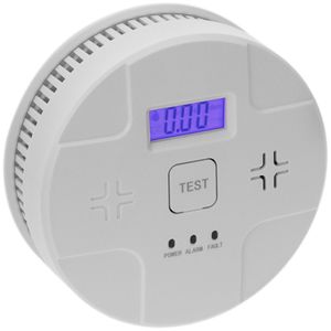Detector de humo autónomo con indicadores LED, pantalla LCD y alarma acustica