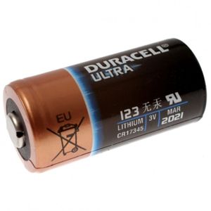 Pila de litio de 3V Duracell CR123A