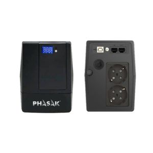 SAI PHASAK 600VA Esential Interactivo CPFU (50% consumo CA) Táctil, USB y Protección RJ45