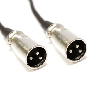 Cable DMX DMX512 XLR 3pin macho a XLR 3pin macho 0,5m