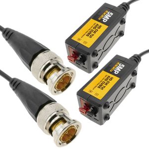 Balun pasivo de vídeo HD CVI TVI AHD CVBS a 720p/960p/1080p/3MP/4MP/5MP 400m 2-pack