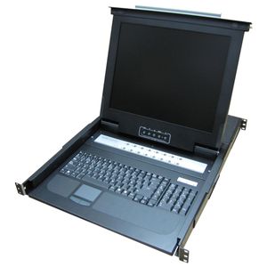Consola KVM rack 19" de 16 puertos de RackMatic con teclado español