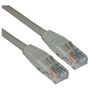 Cable UTP cruzado Cat.5e gris 15m