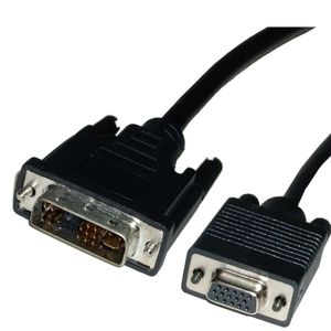 Cable DVI-A macho a VGA hembra de 1,8 m
