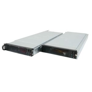 Caja ATX rack19 1U F545 4x3.5 para 2 Atom Mini-ITX extraible de RackMatic