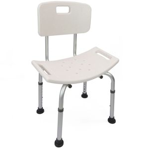 Silla de ducha antideslizante regulable en altura para baño