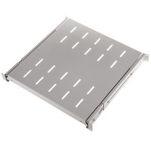 Bandeja telescópica ajustable para armario rack 19" de 1U y fondo 450mm blanco