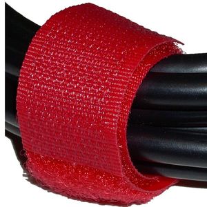 Cinta adherente ordena cables 20x160mm 100 unidades rojo