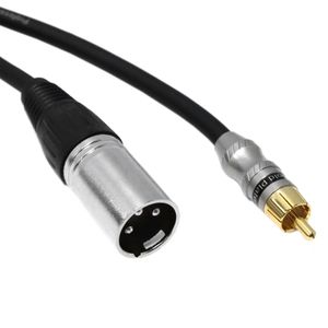 Cable de audio micrófono XLR 3pin macho a RCA macho de 2m