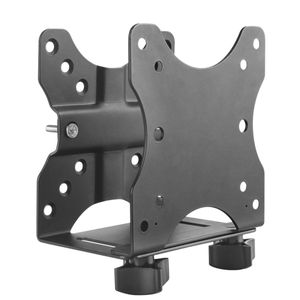 Soporte de caja de ordenador CPU compacta mini para fijación a mástil pared y VESA