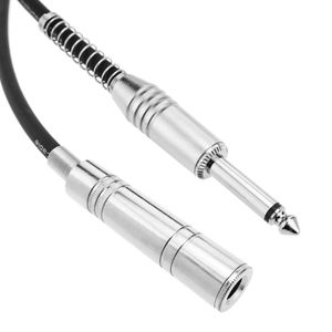 Cable audio micrófono instrumento mono jack 6.3mm macho a hembra de 3m