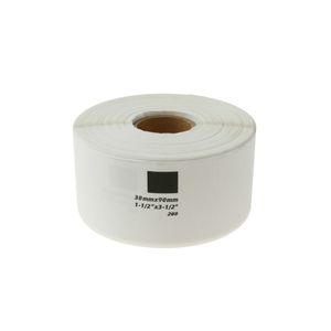 Rollo bobina de 400 etiquetas adhesivas compatibles con Brother DK-11208 DK-1208 38x90mm