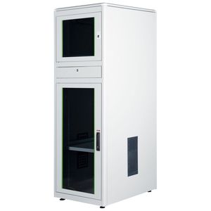 Estación de trabajo móvil Rack de 16U 19" protección IP55 600x800x1780mm