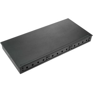 Patch panel rack 19" de fibra óptica 1U negro de 12 puertos ST