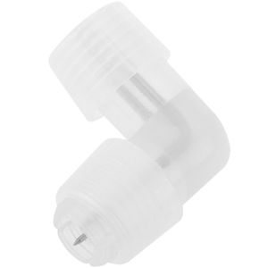 Conector tubo-tubo en forma de L de 2 pin para cables de 1 cm de diámetro con protectores y fundas termoretráctiles