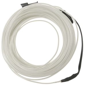 Cable electroluminiscente transparente-blanco de 2.3mm en bobina 10m conectada a 220VAC
