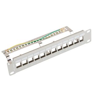 Patch panel configurable 10" de 12 puertos FTP 1U blanco Lanberg