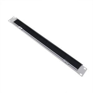 Panel pasacables para rack 19" de 1U con cepillo y color blanco