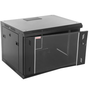 Armario rack mural 19'' 6U 600x300x372 mm de pared SOHORack de RackMatic de color negro RAL 9005