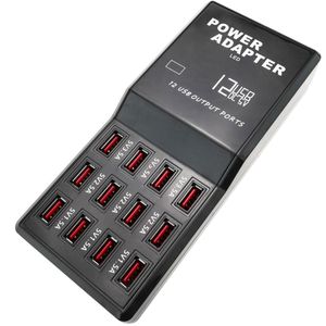 Regleta de alimentación USB A hembra 5VDC 12A con 12 puertos USB