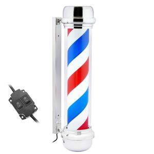 Poste de barbero luminoso y giratorio para peluquerías de 230 x 955 mm