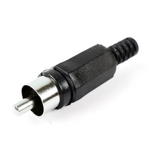 Conector RCA macho de color negro