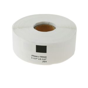 Rollo bobina de 400 etiquetas adhesivas compatibles con Brother DK-11201 DK-1201 29x90mm