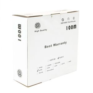 Bobina de cable UTP Cat.6A 23AWG rígido gris 100m